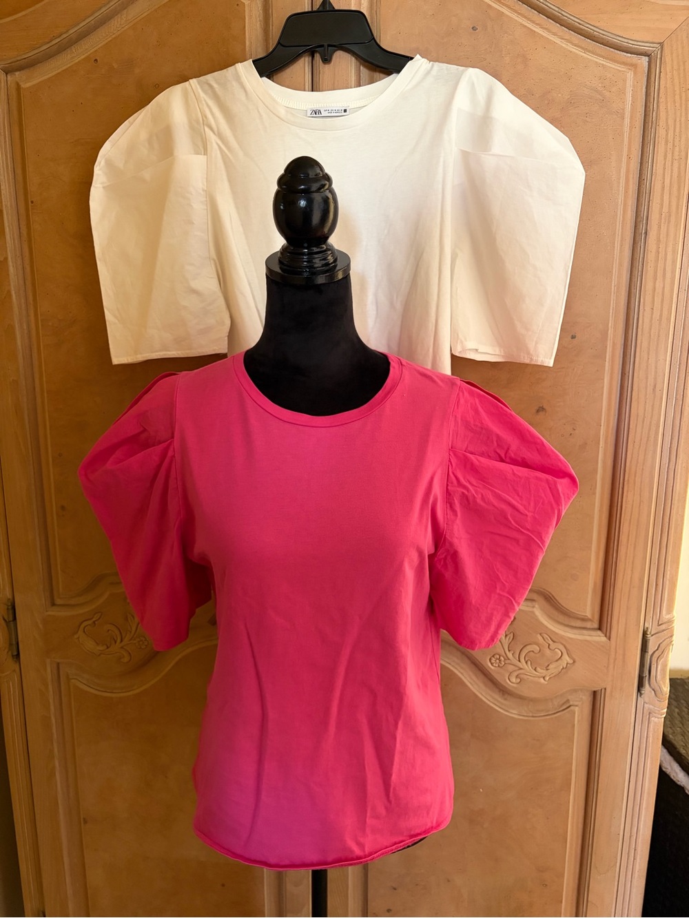 Zara 2 Tops - Hot pink and Off-White Casual Tops